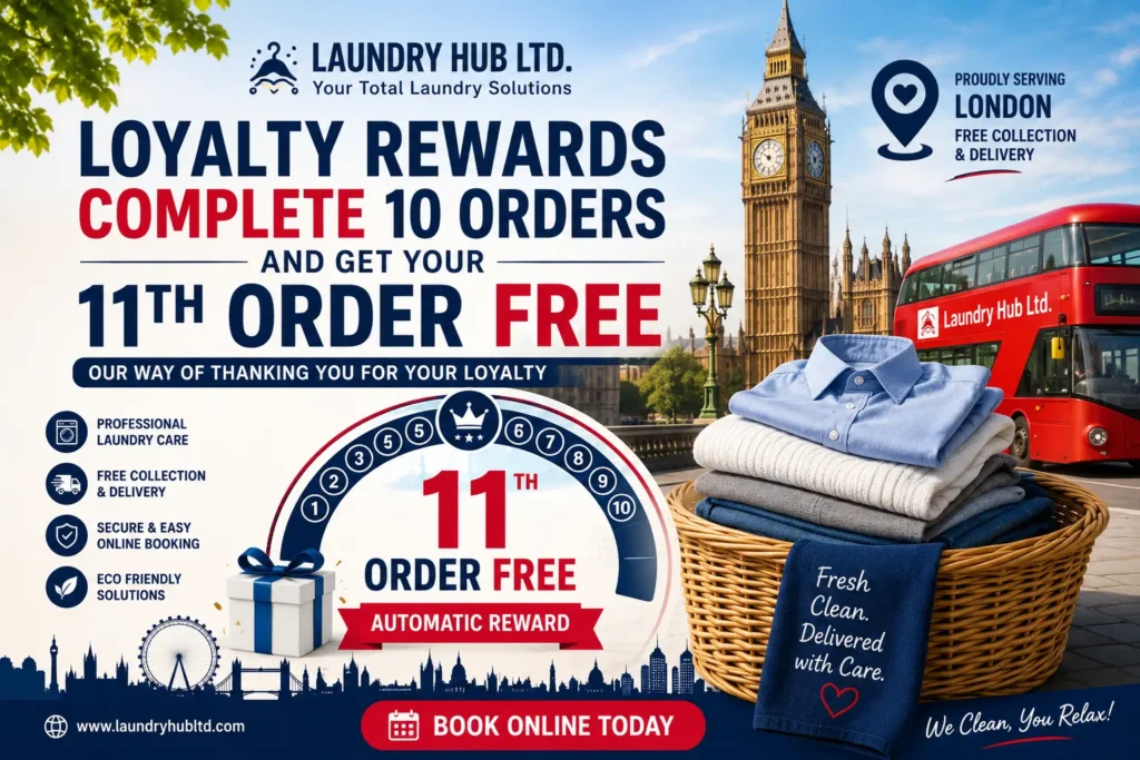 Get Your 11th Laundry Order Free After Completing 10 Orders